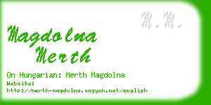 magdolna merth business card